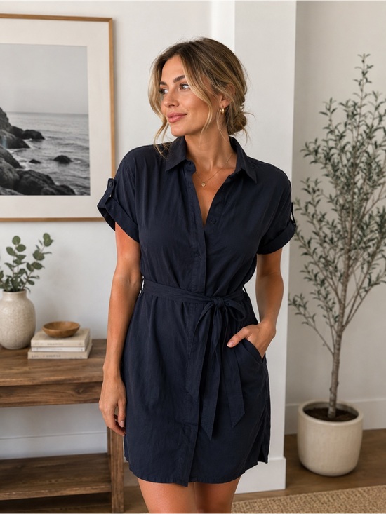 Ralph Lauren Dresses & Skirts - NWT Ralph Lauren Dark Navy Button-Up Dress